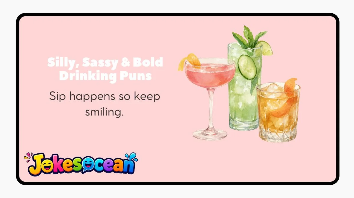 Silly, Sassy & Bold Drinking Puns