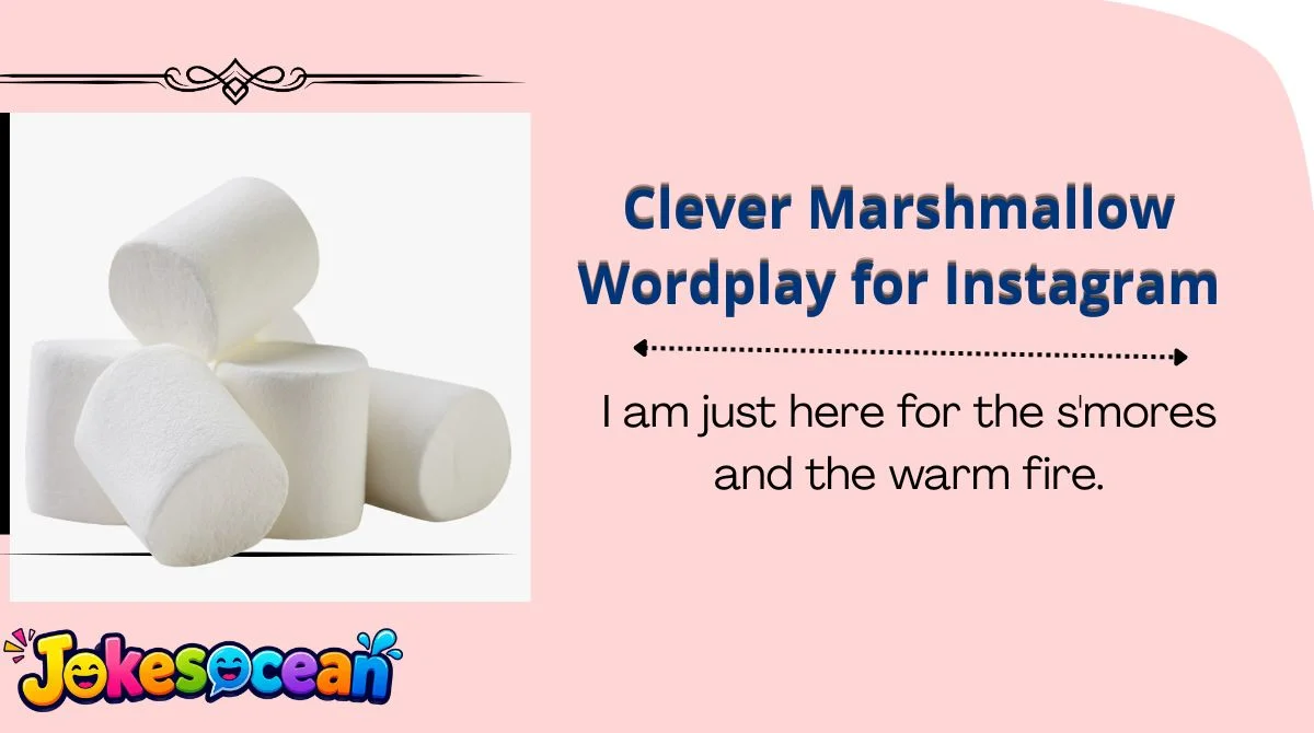 Clever Marshmallow Wordplay for Instagram