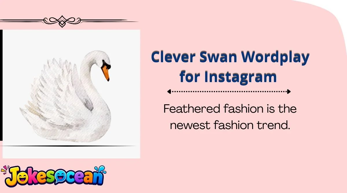 Clever Swan Wordplay for Instagram 