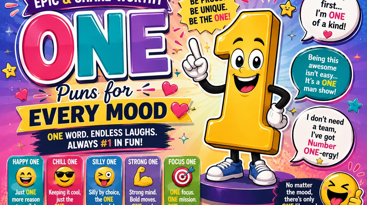 epic-and-share-worthy-one-puns-for-every-mood Epic & Share-Worthy One Puns for Every Mood