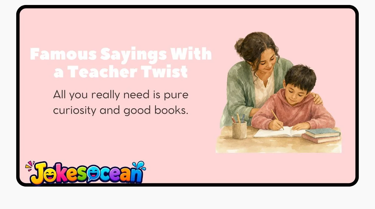 Famous Sayings With a Teacher Twist