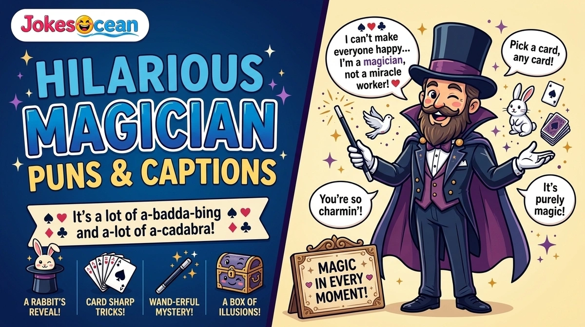 hilarious-magician-puns-and-captions Hilarious Magician Puns & Captions