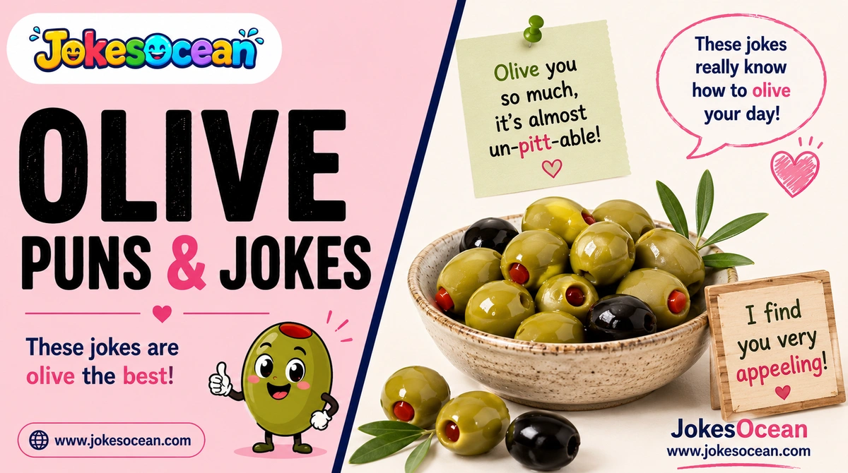 Olive Puns, Jokes