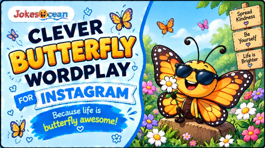Clever Butterfly Wordplay for Instagram