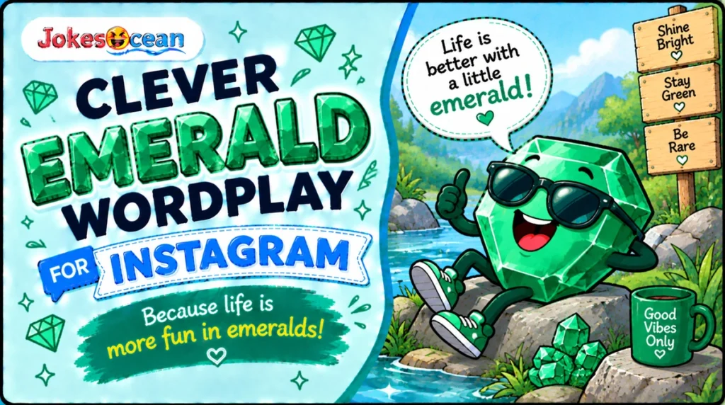 Clever Emerald Wordplay for Instagram