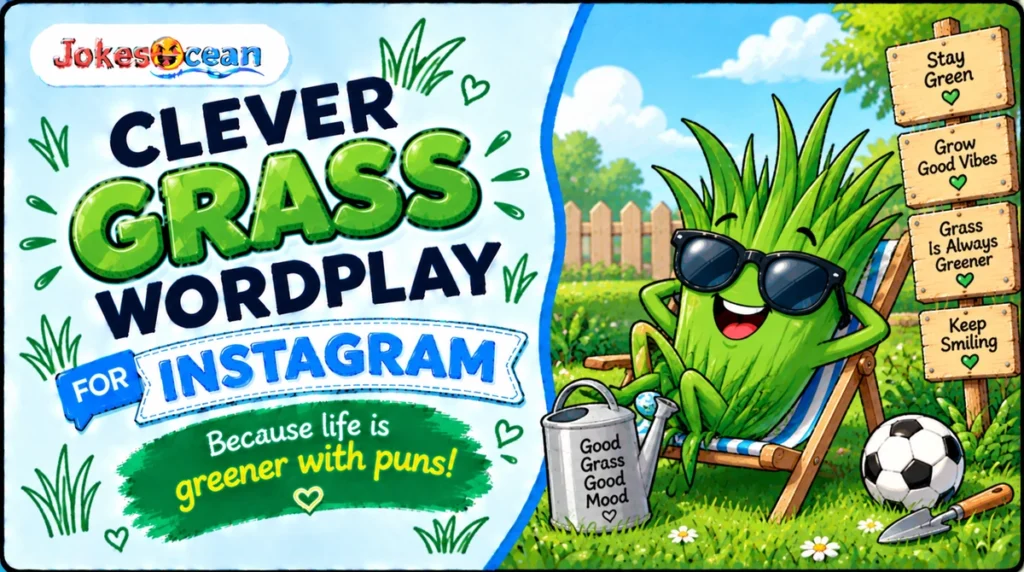 Clever Grass Wordplay for Instagram