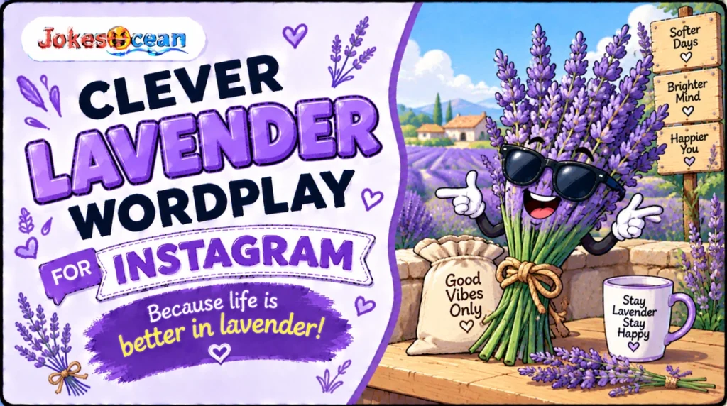 Clever Lavender Wordplay for Instagram