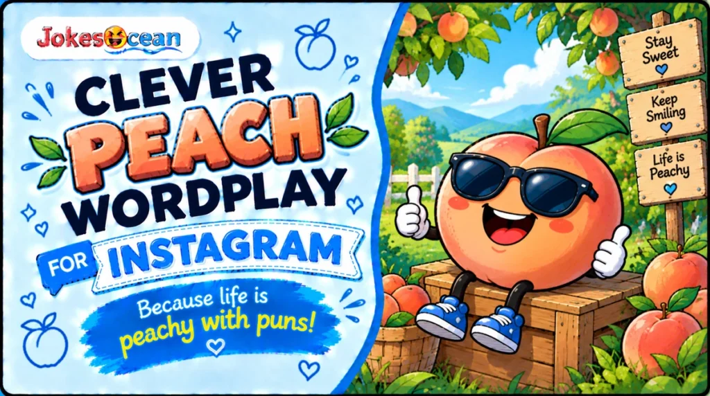 Clever Peach Wordplay for Instagram