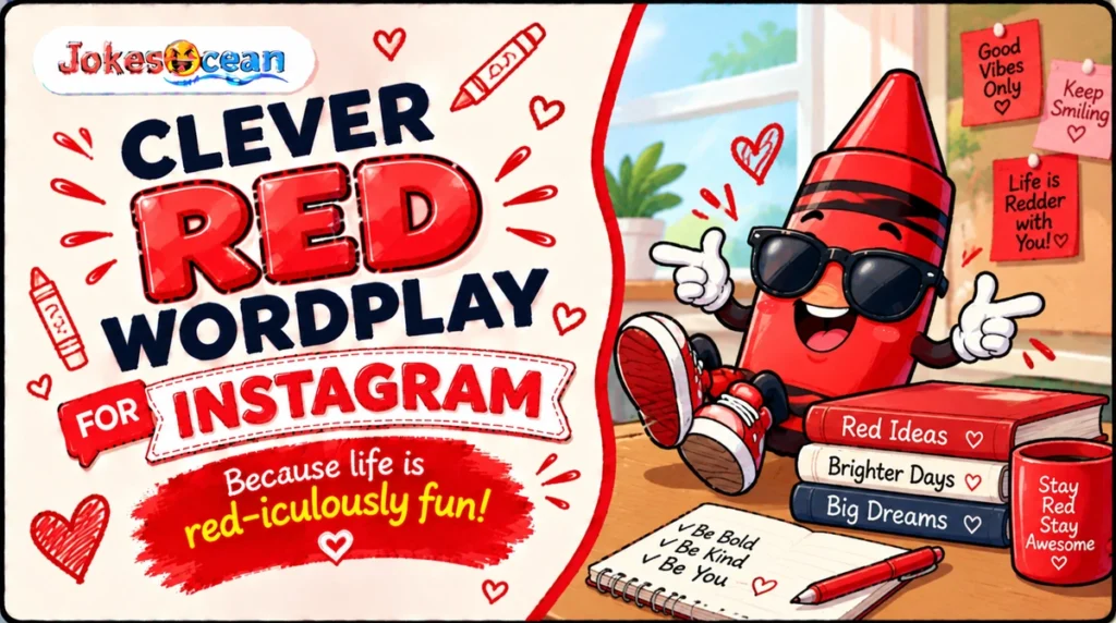 Clever Red Wordplay for Instagram