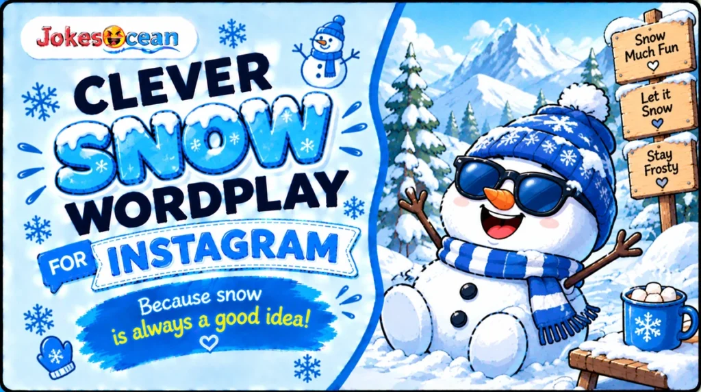 Clever Snow Wordplay for Instagram