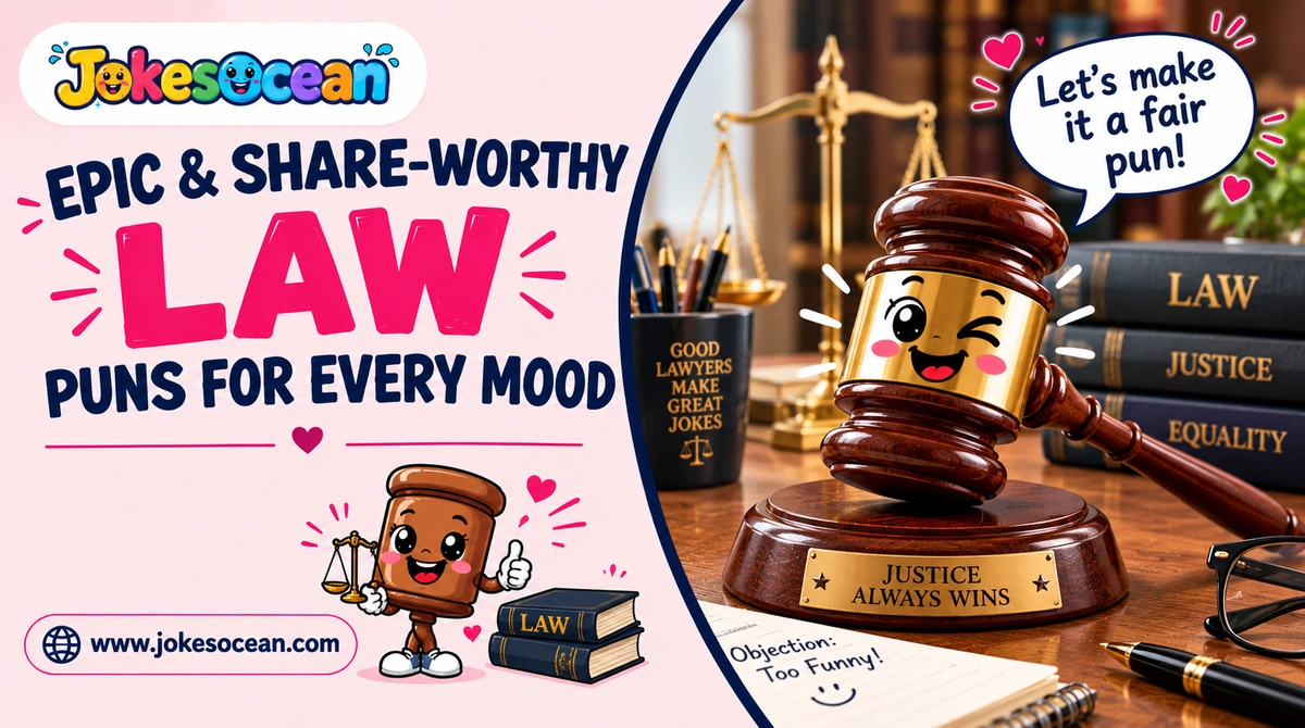 Epic & Share-Worthy Law Puns for Every Mood