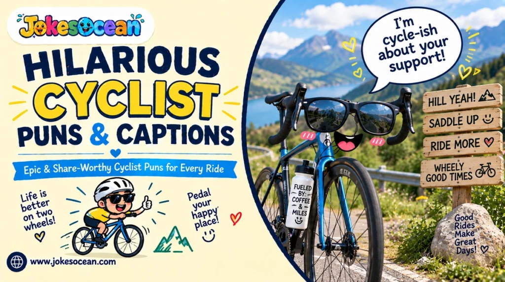 Hilarious Cyclist Puns & Captions
