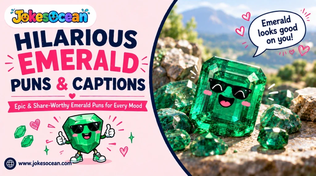 Hilarious Emerald Puns & Captions