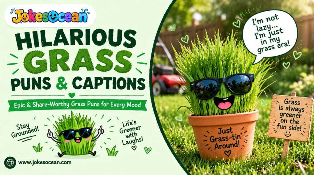 Hilarious Grass Puns & Captions