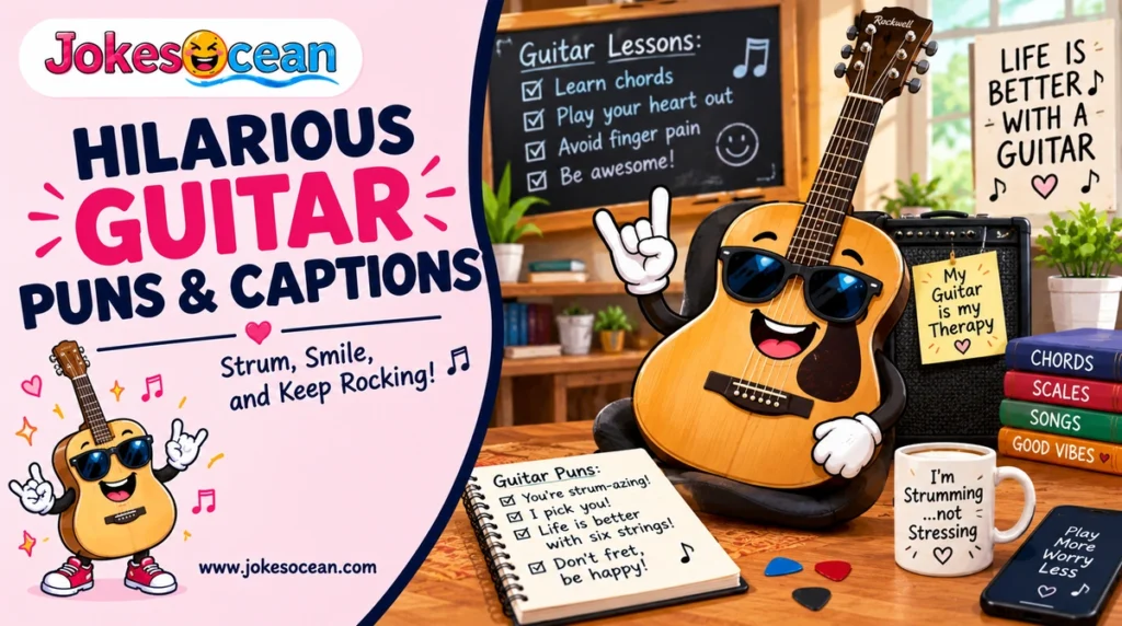 Hilarious Guitar Puns & Captions