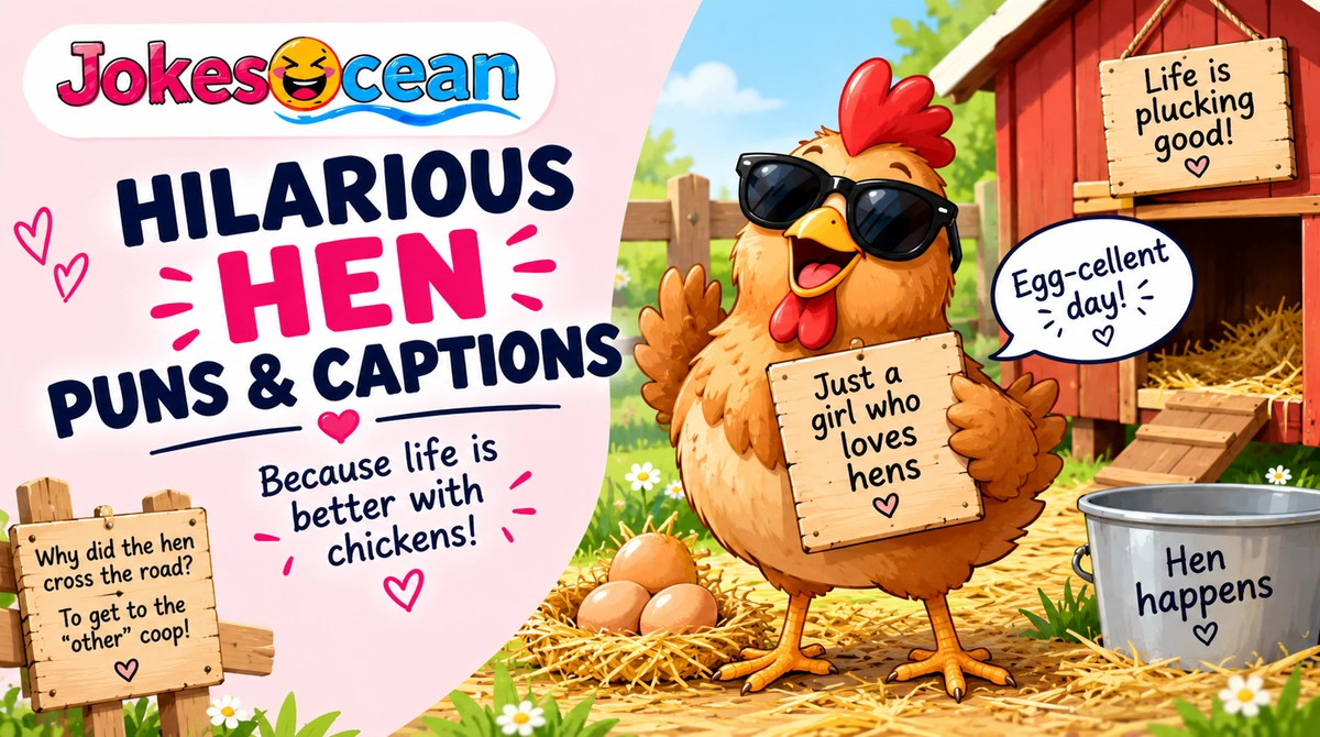 hilarious-hen-puns-and-captions Hilarious Hen Puns & Captions