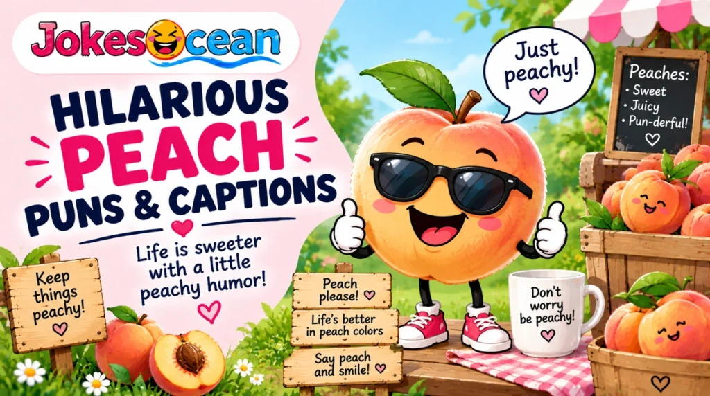 Hilarious Peach Puns & Captions