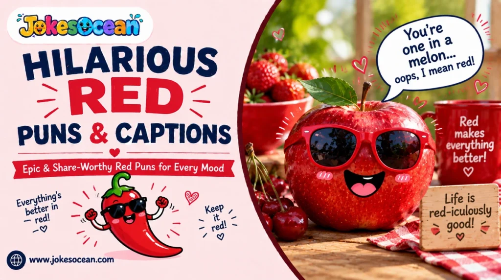 Hilarious Red Puns & Captions