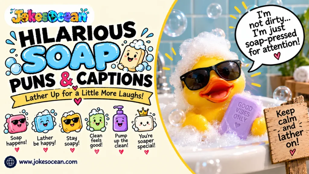 Hilarious Soap Puns & Captions
