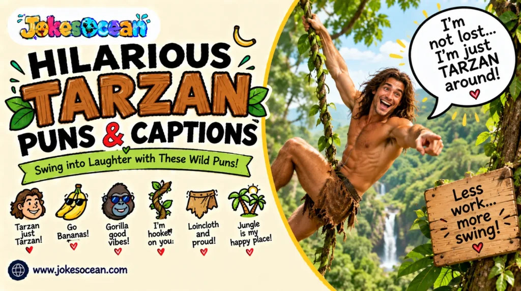 Hilarious Tarzan Puns & Captions