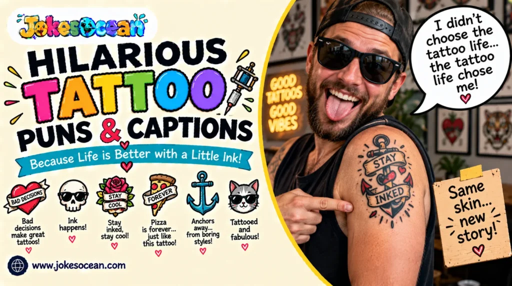 Hilarious Tattoo Puns & Captions