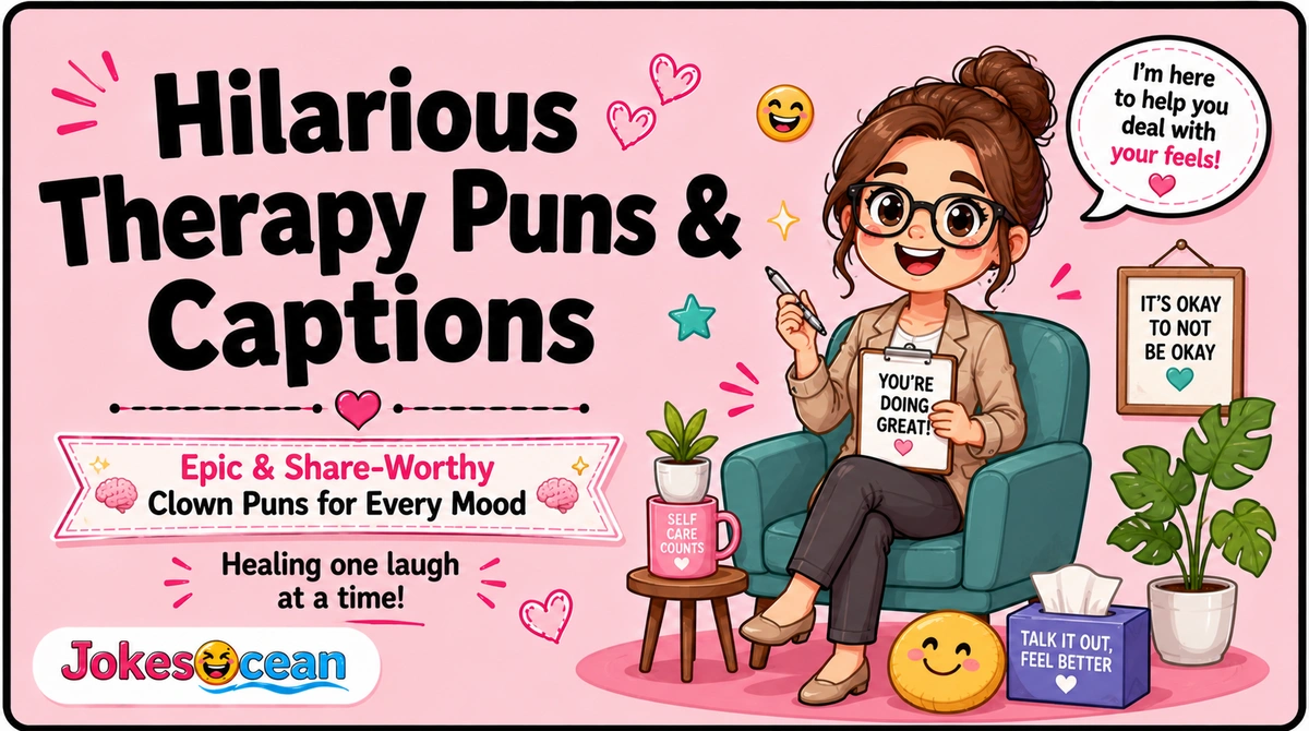 Hilarious Therapy Puns & Captions