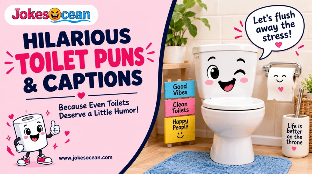 Hilarious Toilet Puns & Captions