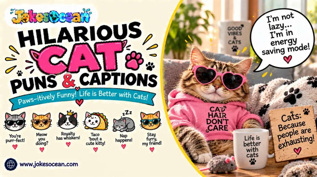 Hilarious Cat Puns & Captions