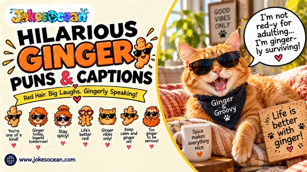 Hilarious Ginger Puns & Captions