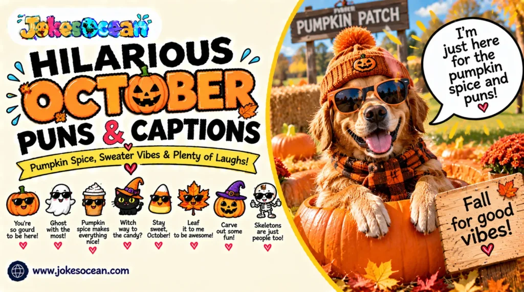 Hilarious October Puns & Captions